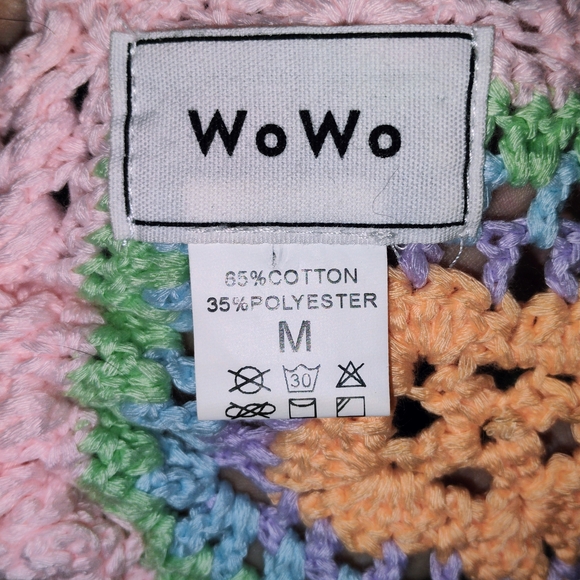 WoWo Pastel Crochet Rainbow Halter Top - Picture 6 of 6
